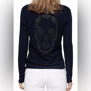 Zadig & Voltaire Nosfa bis Skull Sweater Extra Fine Merino Diamond stud Skull M